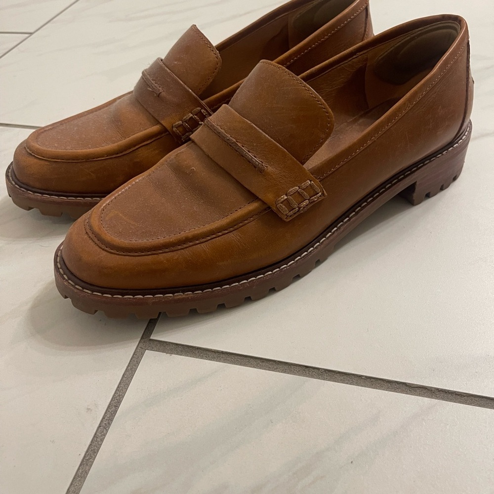Madewell Tan Leather Loafers